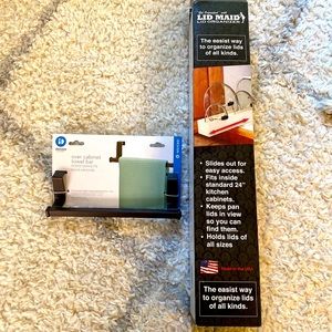 Container Store - Lid Organizer and Towel Bar